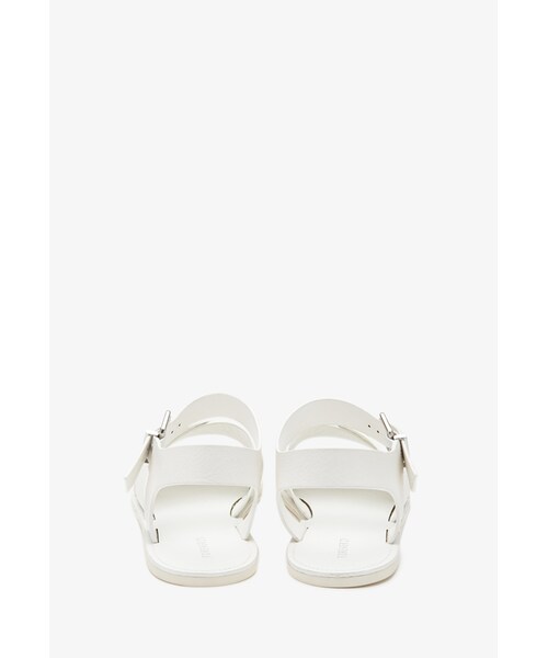 FOREVER 21（フォーエバー トゥエンティーワン）の「FOREVER 21 Faux Leather Ankle Strap Sandals（サンダル・レディース・Black/White・6.5/5.5/6/7/7.5/8/8.5/9/10）」の2枚目の写真