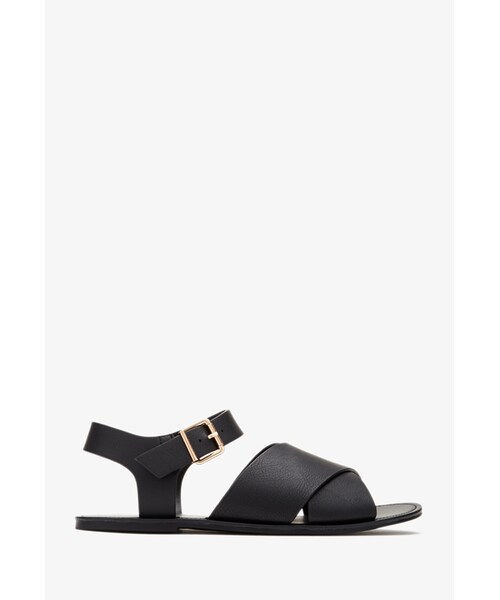 FOREVER 21（フォーエバー トゥエンティーワン）の「FOREVER 21 Faux Leather Ankle Strap Sandals（サンダル・レディース・Black/White・6.5/5.5/6/7/7.5/8/8.5/9/10）」の11枚目の写真
