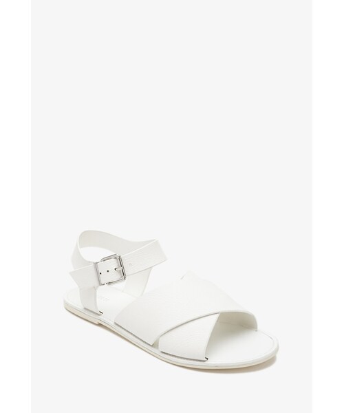 FOREVER 21（フォーエバー トゥエンティーワン）の「FOREVER 21 Faux Leather Ankle Strap Sandals（サンダル・レディース・Black/White・6.5/5.5/6/7/7.5/8/8.5/9/10）」の8枚目の写真