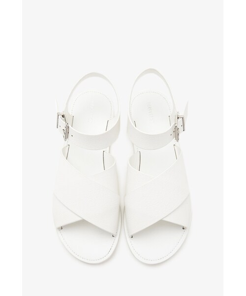 FOREVER 21（フォーエバー トゥエンティーワン）の「FOREVER 21 Faux Leather Ankle Strap Sandals（サンダル・レディース・Black/White・6.5/5.5/6/7/7.5/8/8.5/9/10）」の10枚目の写真