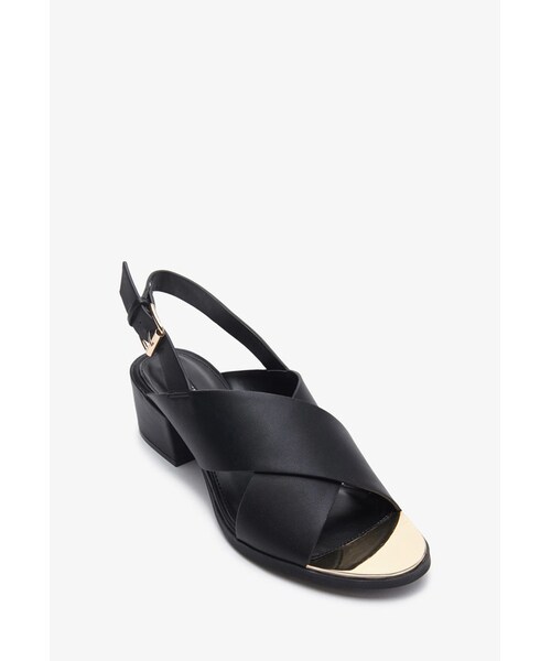 FOREVER 21（フォーエバー トゥエンティーワン）の「FOREVER 21 Crisscross-Strap Slingback Sandals（サンダル・レディース・Black/White・7/5.5/6/6.5/7.5/8/8.5/9/10）」の9枚目の写真