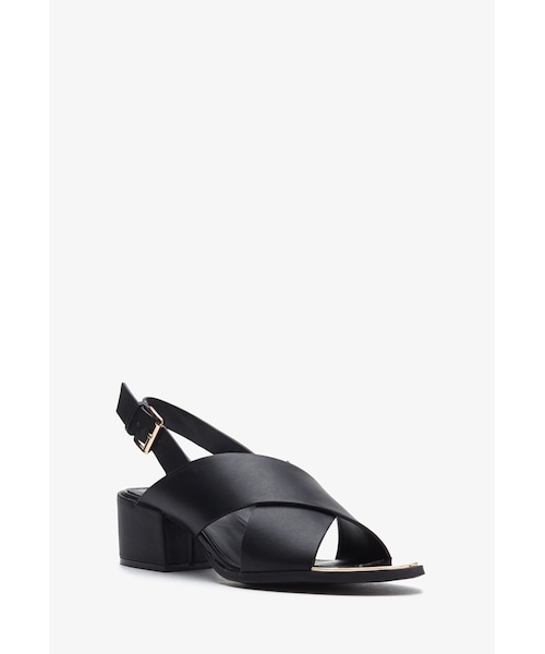 FOREVER 21（フォーエバー トゥエンティーワン）の「FOREVER 21 Crisscross-Strap Slingback Sandals（サンダル・レディース・Black/White・7/5.5/6/6.5/7.5/8/8.5/9/10）」の10枚目の写真