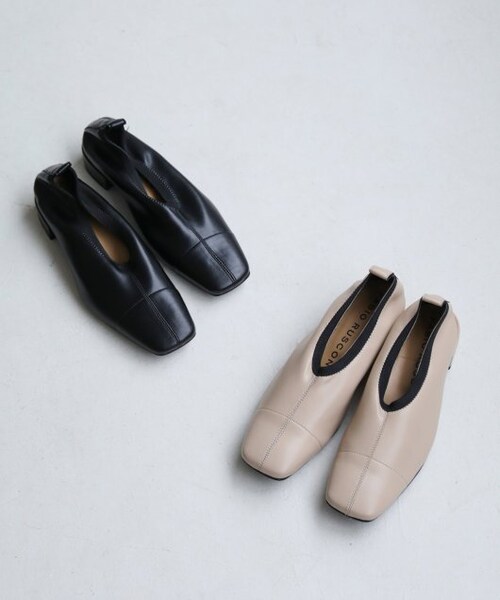OUTLET（アウトレット）の「Square Pumps（シューズ・レディース・黒/生成・S/M/L）」の3枚目の写真