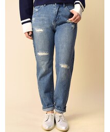 w closet | 10.5ozダメージデニムストレートパンツ(パンツ)
