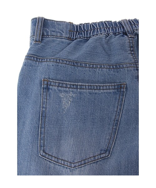 w closet（ダブルクローゼット）の「10.5ozダメージデニムストレートパンツ（パンツ・レディース・サックス/ブルー・FREE）」の9枚目の写真
