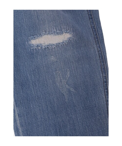 w closet（ダブルクローゼット）の「10.5ozダメージデニムストレートパンツ（パンツ・レディース・サックス/ブルー・FREE）」の7枚目の写真