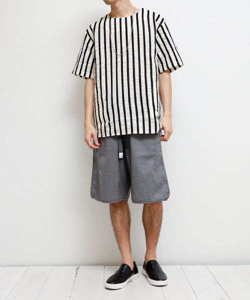 Name.（ネーム）の「W/T SHORT TROUSERS D.GRY/CCL（パンツ・メンズ・D.GRY/CCL/GRY・1/2）」の20枚目の写真