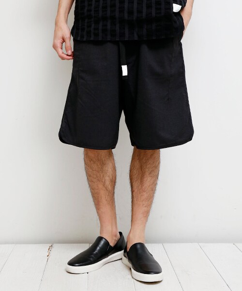 Name.（ネーム）の「W/T SHORT TROUSERS D.GRY/CCL（パンツ・メンズ・D.GRY/CCL/GRY・1/2）」の2枚目の写真