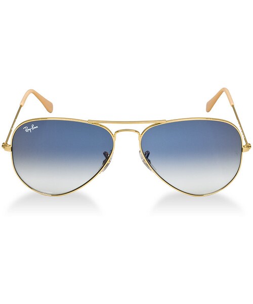 Ray-Ban(レイバン)の「Ray-Ban Sunglasses, RB3025 58 AVIATOR(サングラス・レディース・Gold/Blue)」の2枚目の写真
