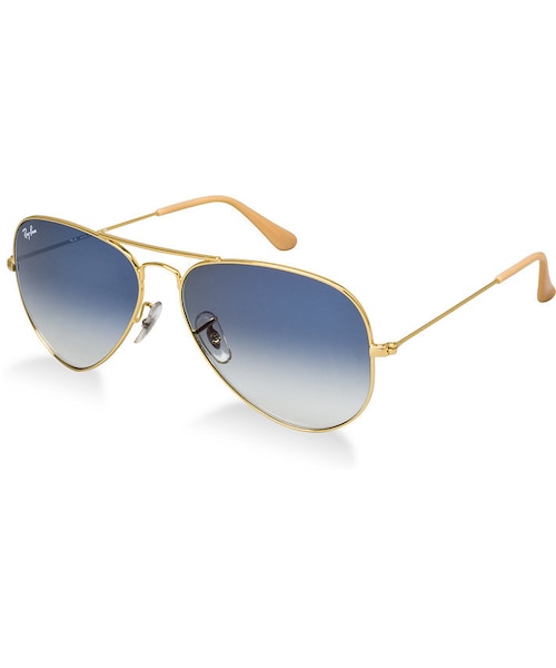 Ray-Ban(レイバン)の「Ray-Ban Sunglasses, RB3025 58 AVIATOR(サングラス・レディース・Gold/Blue)」の1枚目の写真