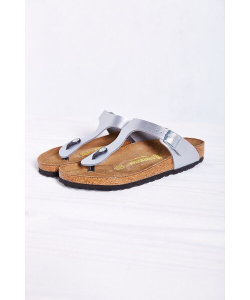 BIRKENSTOCK(ビルケンシュトック)の「Birkenstock Gizeh Birko-Flor Thong Sandal(サンダル・レディース・BLACK/SILVER・US 9/EU 39/US 10/EU 40/US 11/EU 41/US 6/EU 36/US 7/EU 37/US 8/EU 38)」の1枚目の写真