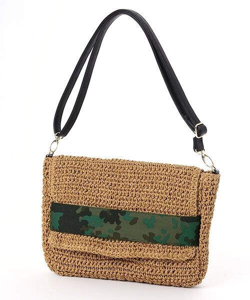 LEPSIM（レプシィム）の「【WEB先行予約】ペーパークラッチショルダーバッグ（バッグ・レディース・ライトベージュ/ブラウン/ネイビー・ONE SIZE）」の7枚目の写真