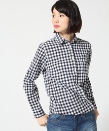 LEPSIM | シャーリングチェックシャツＬＳ(トップス)