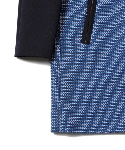 BABYLONE（バビロン）の「デニム風ツイードコート（ジャケット/アウター・レディース・ｸﾞﾚｰ/ﾌﾞﾙｰ・36/38）」の6枚目の写真