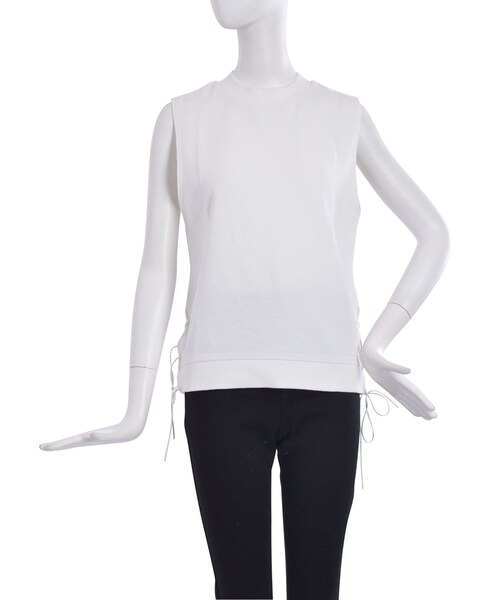 MURUA（ムルーア）の「【CASUAL】レースUPスウェットタンクトップ（トップス・レディース・ホワイト/グレー/ブラック）」の7枚目の写真