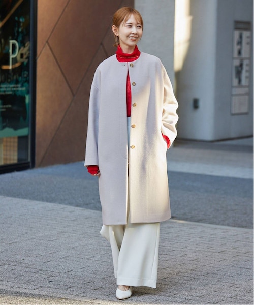 SLOBE IENA（スローブイエナ）の「Super100シャギーノーカラーコート