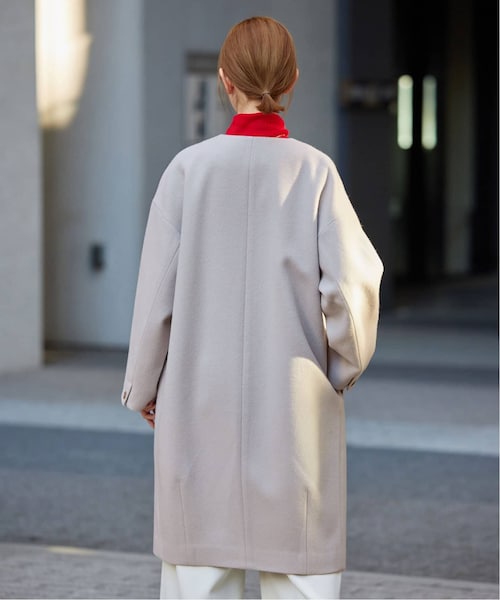 SLOBE IENA（スローブイエナ）の「Super100シャギーノーカラーコート