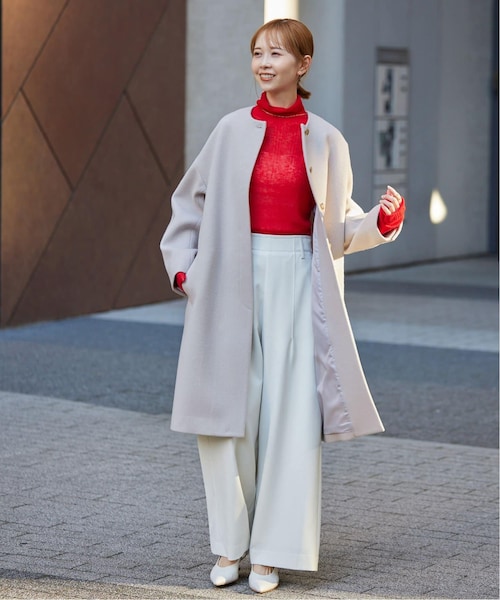 SLOBE IENA（スローブイエナ）の「Super100シャギーノーカラーコート