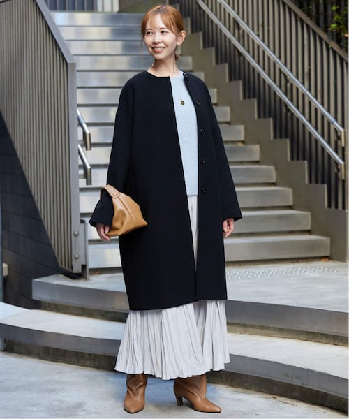 SLOBE IENA（スローブイエナ）の「Super100シャギーノーカラーコート