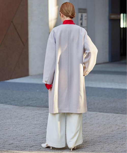 SLOBE IENA（スローブイエナ）の「Super100シャギーノーカラーコート