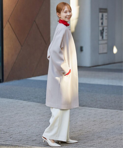 SLOBE IENA（スローブイエナ）の「Super100シャギーノーカラーコート