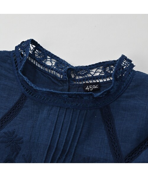 45R（フォーティファイブアール）の「藍インドカディのリボンレースdeT