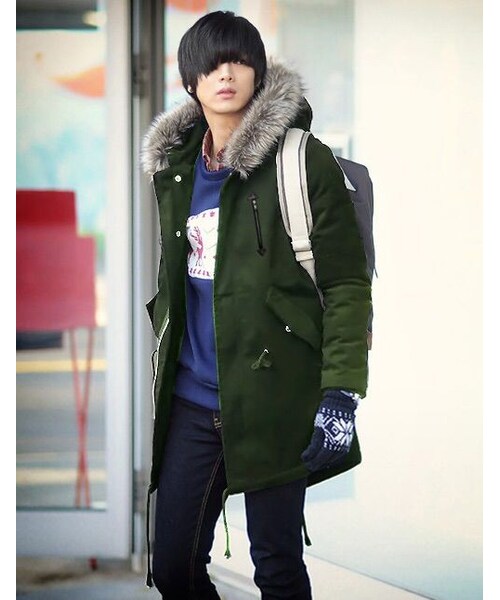 2c（ツーシー）の「ファー付きモッズコート☆ダウン中綿☆3色☆【送料