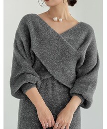 Re:EDIT（リエディ）の「ラメフェザーカシュクールクロスニット（その他・レディース）」