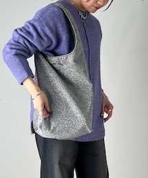 un dix cors | 《予約》cache cache/ラメワンポイント刺繍トート(バッグ)