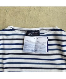 SAINT JAMES | SAINT JAMES　OUESSANT 　ホワイト×マリン×スカイブルー(Tシャツ/カットソー)