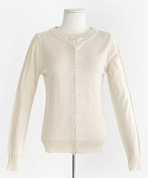 DHOLIC（ディーホリック）の「6colorニットアンサンブル（カーディガン/ボレロ・レディース・ディープスカイブルー/レモン/ライトベージュ/ホワイトアイボリー/ブラック/グレー・free）」の5枚目の写真