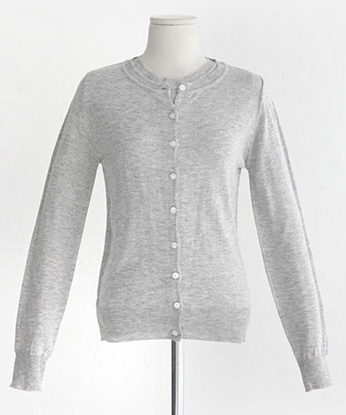 DHOLIC（ディーホリック）の「6colorニットアンサンブル（カーディガン/ボレロ・レディース・ディープスカイブルー/レモン/ライトベージュ/ホワイトアイボリー/ブラック/グレー・free）」の4枚目の写真