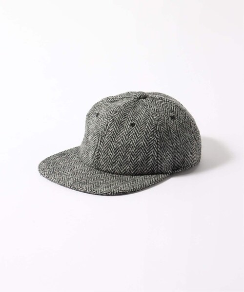 B.C STOCK（ベーセーストック）の「ハリスツイード ベースボールキャップ（帽子・ブラック A/(002)/フリー/在庫あり）」の2枚目の写真