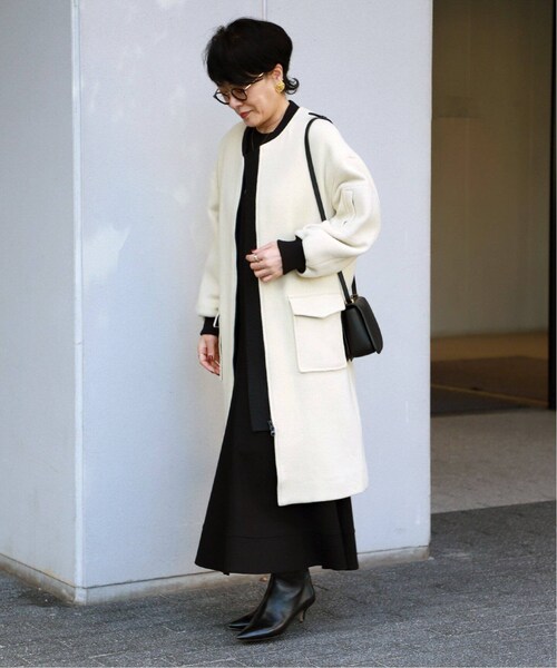 VERMEIL par iena（ヴェルメイユパーイエナ）の「woolモッサZIPコート