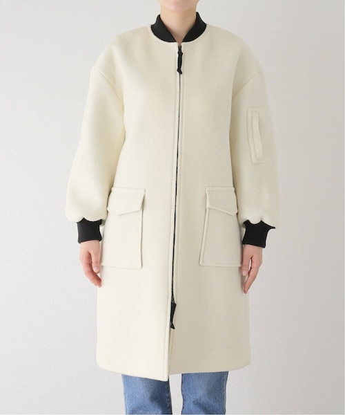 VERMEIL par iena（ヴェルメイユパーイエナ）の「woolモッサZIPコート