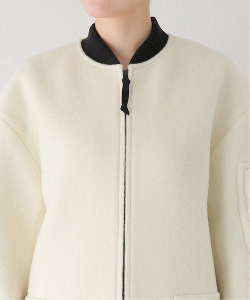VERMEIL par iena（ヴェルメイユパーイエナ）の「woolモッサZIPコート