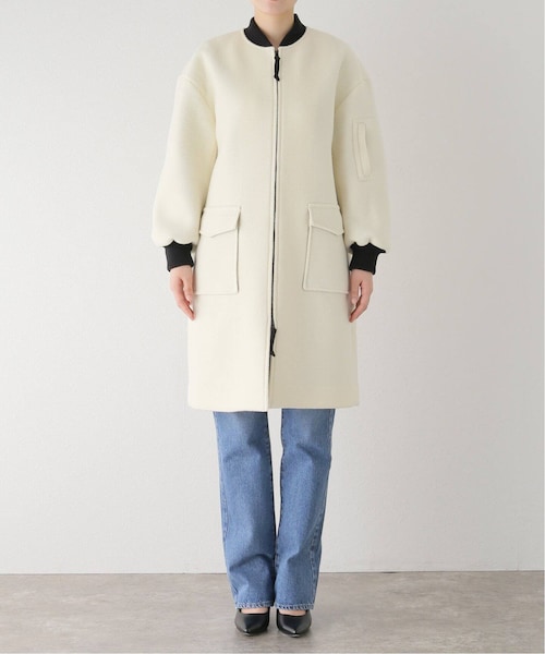 VERMEIL par iena（ヴェルメイユパーイエナ）の「woolモッサZIPコート