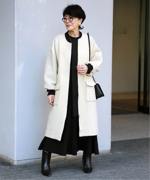 VERMEIL par iena（ヴェルメイユパーイエナ）の「woolモッサZIPコート