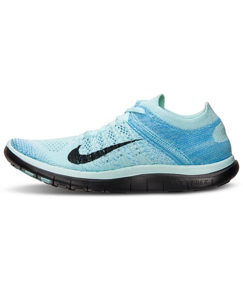 NIKE(ナイキ)の「Nike Women's Free Flyknit 4.0 Running Sneakers from Finish Line(スニーカー・レディース・GLACIER ICE/BLACK/BLUE・6.5/5/7.5/9.5/7/8/11/6/9/8.5/5.5)」の6枚目の写真