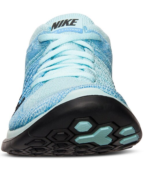 NIKE(ナイキ)の「Nike Women's Free Flyknit 4.0 Running Sneakers from Finish Line(スニーカー・レディース・GLACIER ICE/BLACK/BLUE・6.5/5/7.5/9.5/7/8/11/6/9/8.5/5.5)」の3枚目の写真