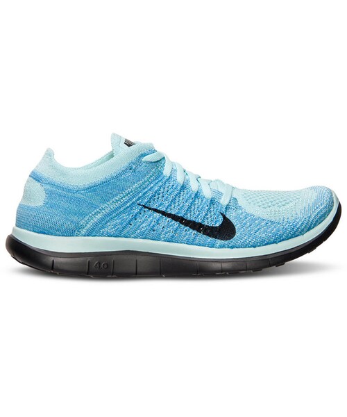 NIKE(ナイキ)の「Nike Women's Free Flyknit 4.0 Running Sneakers from Finish Line(スニーカー・レディース・GLACIER ICE/BLACK/BLUE・6.5/5/7.5/9.5/7/8/11/6/9/8.5/5.5)」の2枚目の写真