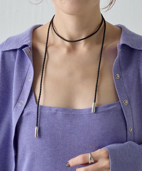 COLLAGE GALLARDAGALANTE(コラージュガリャルダガランテ)の「【PAPILLONNER/パピヨネ】メッシュコードラリエッタ(ネックレス・レディース・ゴールド/シルバー・F)」の2枚目の写真