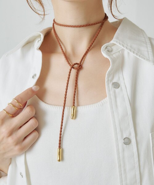 COLLAGE GALLARDAGALANTE(コラージュガリャルダガランテ)の「【PAPILLONNER/パピヨネ】メッシュコードラリエッタ(ネックレス・レディース・ゴールド/シルバー・F)」の1枚目の写真