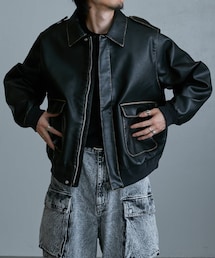 Lui's | ヴィンテージライクシンセティックレザーA-2フライトジャケット(ジャケット/アウター)