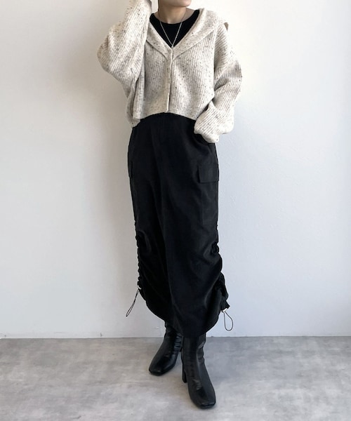w closet（ダブルクローゼット）の「サイドくしゅくしゅカーゴスカート