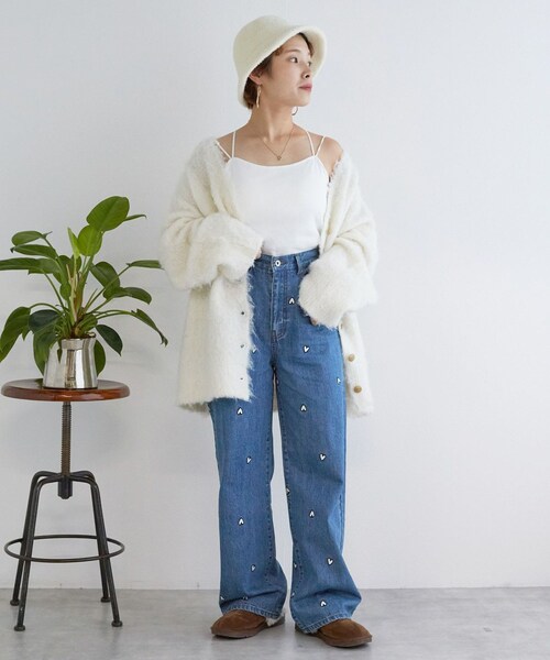 クロエ ヴィンテージ 虎と花刺繍デニムパンツ サイズ36 豪華 オールドクロエ パッチワーク 虎 花柄 デニムパンツ 36