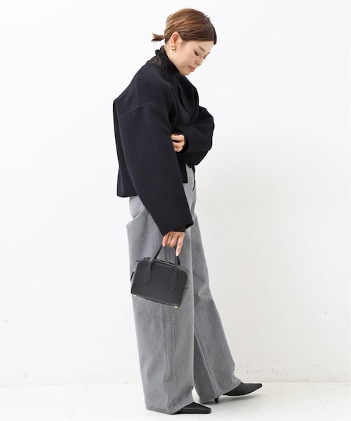 エフデ アンゴラ ショートコート 黒 美品】ef-de エフデ