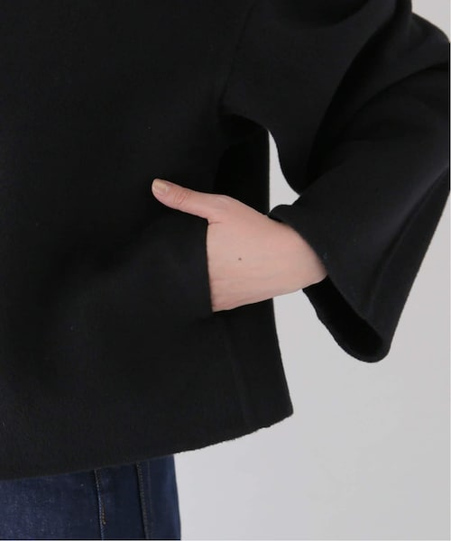 Deuxieme Classe ウールアンゴラショートコート ウールアンゴラ ショートコート（ノーカラーコート）｜Deuxieme