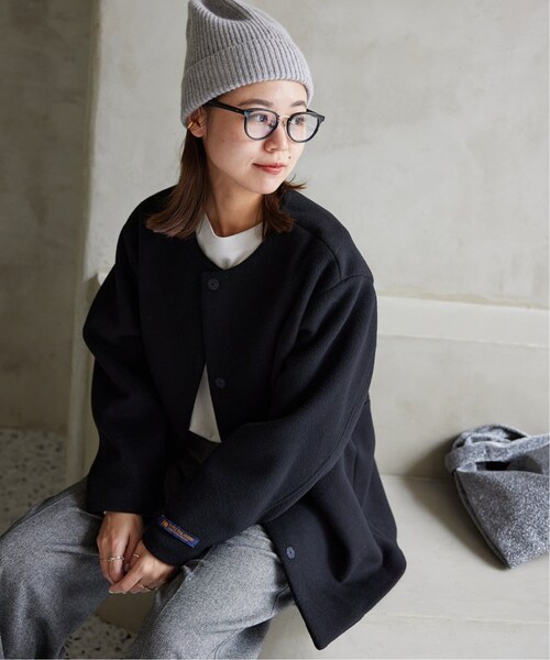 JOURNAL STANDARD⭐︎スーパーファインビーバークルーネックコート JOURNAL STANDARD relume（ジャーナルスタンダード レリューム