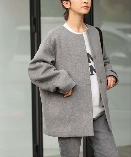 JOURNAL STANDARD⭐︎スーパーファインビーバークルーネックコート JOURNAL STANDARD relume（ジャーナルスタンダード レリューム